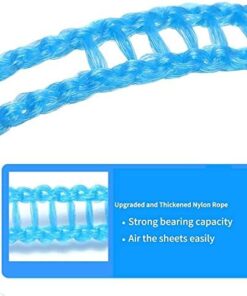 KARDIFF Indoor Nylon Rope with Hooks/Windproof Anti-Slip Clothes/Washing Line Drying/Nylon Clothesline Rope - 5 Meter (Multicolor) 11 411Le8 pjEL