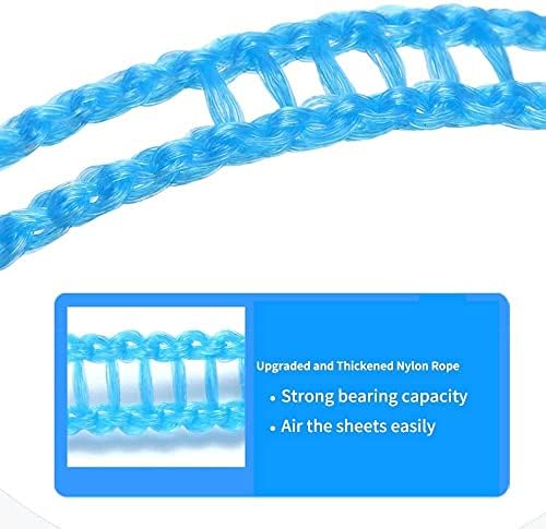 KARDIFF Indoor Nylon Rope with Hooks/Windproof Anti-Slip Clothes/Washing Line Drying/Nylon Clothesline Rope - 5 Meter (Multicolor) 6 411Le8 pjEL