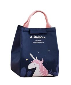 KARDIFF Cooler Bag Cooler Bag Lunch Bag for Women Girls for Picnic Work School, Lunch Box Waterproof Foldable Picnic Lunch Tote Bag Thermos Cooler Bag (Blue)