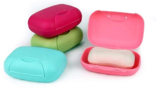 KARDIFF Soap Holder|Portable Plastic Self Draining Soap Stand|Leakproof Soap Box for Bathroom,Outdoor Camping,Traveling(Pack of 2_Multicolor)