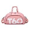 KARDIFF Polyester 22 Cms Gym, Workout Multi Purpose T60 Travel Duffle Bag Lightweight Waterproof Backpack Carry Luggage Bag with Shoe Compartment(Pink)