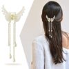 KARDIFF Hair Clips for Women | Stylish Latest Alloy Pearl Hair Accessories | Banana Clip, French Style Hair Claw Clips Twist Hairstyle Bun Jaw Clip Giifs for Women Ladies (Golden)