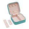 KARDIFF Faux Leather Mini Jewelry Travel Case Small Travel Jewelry Organizer Portable Jewelry Box Travel Mini Storage Organizer Portable Display Storage Box For Rings Earrings Necklaces Gifts (Green)