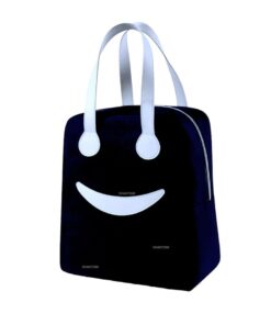 KARDIFF Lunch Bags Large Insulated Lunch Tiffin Carry Bag | Color Smiley Big Size Hot Cold Bag for Office Travel School Picnic for Girls, Boys, Men & Women (Blue)