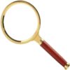 KARDIFF Mini Pocket Magnifying Glass Folding Magnifier Loupe with Rotating Protective Holster Leather Pouch for Reading, Science Class, Hobby (90 MM Mini Pocket)