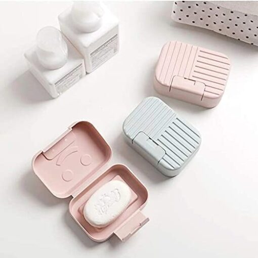 KARDIFF Portable Waterproof Leakproof Soap Box Case Holder | Plastic Soap Case Box Holder Dish Container for Bathroom Home Use Pack of 3