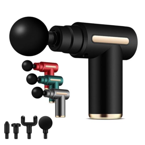 KARDIFF Cordless Massage Gun with 4 Attachments for Full Body Pain Relief, Deep Tissue Muscle Massager (Color As Per Available), Multicolour