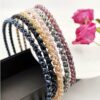 KARDIFF Rhinestone Headband Diamond Crystal Beaded Glitter Hairband Headwear for Women and Girls Party Hair Accessories (Pack of 1)