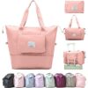 KARDIFF Culture Foldable Duffle Bag for Travelling |Waterproof and Large Travel Bag for Women Luggage | Expandable & Multipurpose Large Capacity Weekender Carry Bag for Women Travel(Pink)