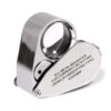 KARDIFF 40x 25mm Jeweller Magnifier Pocket Folding Magnifying Jewelry Eye Loupe with LED Light Illuminated (LED Currency Detecting/Jewlers Identifying Type Lupe)