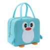 KARDIFF Lunch Bag || Cute Cartoon Penguin || Organizer Storage || Travel Lunch Tiffin Storage Bag for Office, College & School Polyester, Regular Size(SkyBlue)