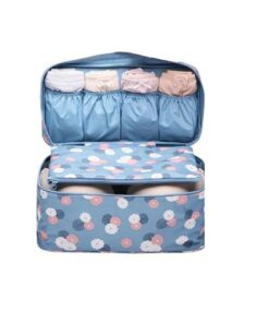 KARDIFF Waterproof Travel Underwear Bra Lingerie Pouch Case Garment Bag Innerwear Travel Organizer Underwear, Bra, Socks, Panties Storage Pouch Bag for Women, Secret Pouch (Multicolour Print)