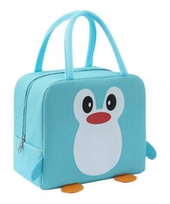 KARDIFF Insulated Lunch Bag Reusable Lunch Bag Tote Bag for Women Printed Lunch Bag for School Picnic Office Outdoor Gym | Easy Carry Lunch Bag (Blue)