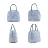 KARDIFF Lunch Bag Handle Insulation Cooler Bag for Women Picnic Travel Portable Food Storage Breakfast Student Thermal Bag Lunch Box Case(Greyflemingo)