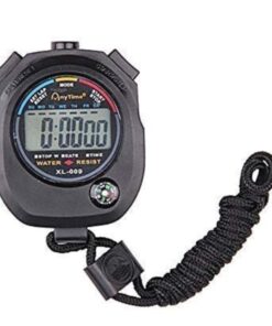 KARDIFF Stopwatch Waterproof Digital LCD Stopwatch Chronograph Timer Counter Sports Alarm Xmas Racer Stopwatch with Alarm Handheld LCD Digital Professional Timer Sports Stop Watch(Black)
