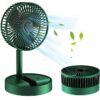 KARDIFF Powerful Rechargeable Table Fan with Height and 3 speed Adjustable Folding Telescopic Table Fan, Table Fans, Table Fan for Office Desk, Table Fan for Home,kitchen RANDOM COLOR