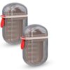 KARDIFF Travel Soap Box - Plastic Transparent Waterproof Portable Soap Dish Box for Travel, Camping & Outdoor, Leakproof Soap Box Case with Lid Draining Soap Dish Container(2 Pcs) (Pack of 2, Medium)
