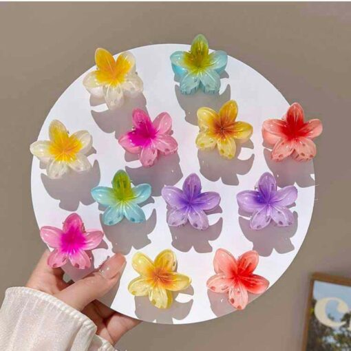 KARDIFF Accessories Flower Hair Claws for Women (Pack of 4) hair clutchers for Girls hair accessories for Women Small flower hair clip