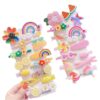 kardiff 28 pcs Hairpin Candy-colored kid's hair accessories,kids hair clips, Kids Clips Styling,Pin,Flower Rainbow Candy Fruits Butterfly Cute