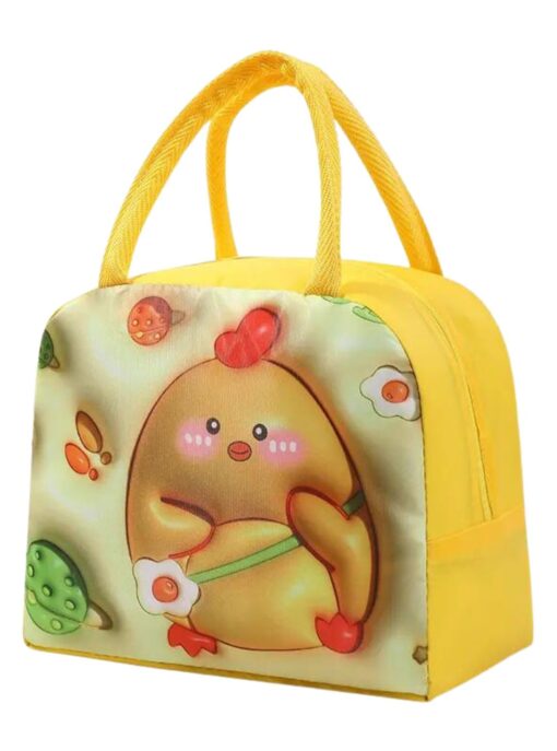 KARDIFF 3D Cartoon Children's Lunch Box Insulation Bag Lovely Large Capacity Portable Lunch Bag, Hen