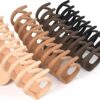 KARDIFF Hair Clutcher, Hair Clips for Women, Fashion Acrylic Matte Finish Stylish Claw Clips, Hair Accessories for Girls Big Hair Claw Clips Non-Slip Claw Hair Clips Strong Hold (Pack of 4 Pcs)