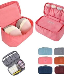 KARDIFF Travel Underwear Bra Lingerie Pouch Waterproof Case Garment Bag Innerwear Travel Organizer Underwear, Bra, Socks, Panties Storage Pouch Bag for Women, Secret Pouch (Multicolour Plain)
