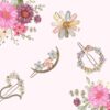 KARDIFF Korean Style Flower Metal Hair Lock Pin Hair Clips Hair Accessories for Women & Girls | Headwear Styling Tools Hair Accessories (Pack Of 4)