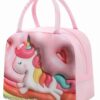 KARDIFF 3D Cartoon Children's Lunch Box Insulation Bag Lovely Large Capacity Portable Lunch Bag, Uni Corn