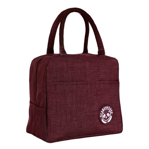 KARDIFF Insulated Lunch Bag for Women Men, Reusable Lunch Tote Lunch Box Organizer Cooler Bag with Front Pocket for Work Travel Picnic (Maroon)
