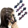 KARDIFF 4 Pcs Hair Braid Accessories Hair Sectioning Clamps Sparkling Crystal Stone Hairpins Braided Hair Clips Girls Fashion Hairdressing Styling Tools, Multi 2 71XqgIGRYoL