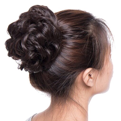 KARDIFF Messy Bun 2Pc Bun Hair Accessories Extension Hair For Women False Hair Messy Bun Scrunchie Hair Artificial Hair Bun For Women Rubber Bands For Women Brown- 2 Pc Pack