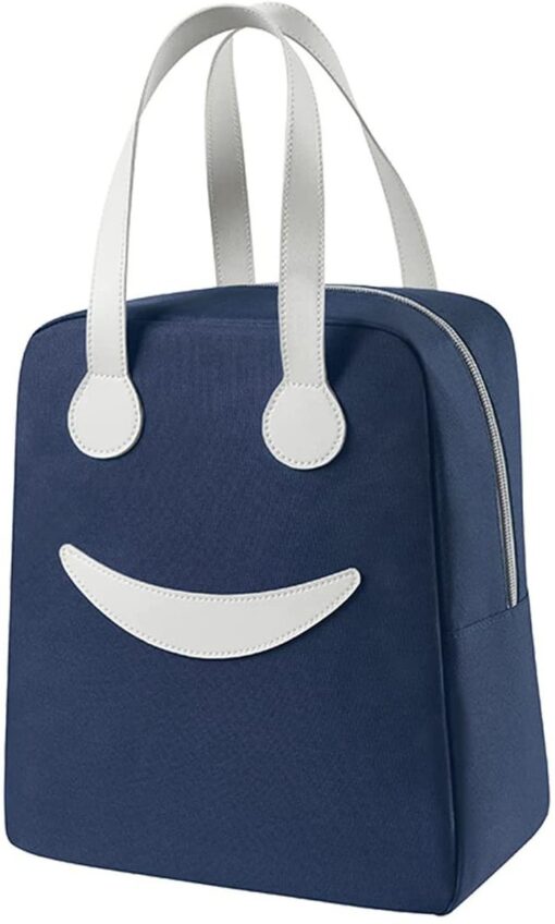 Insulated Lunch Bag for Men Women Kids Boy Girl, Smiley Design