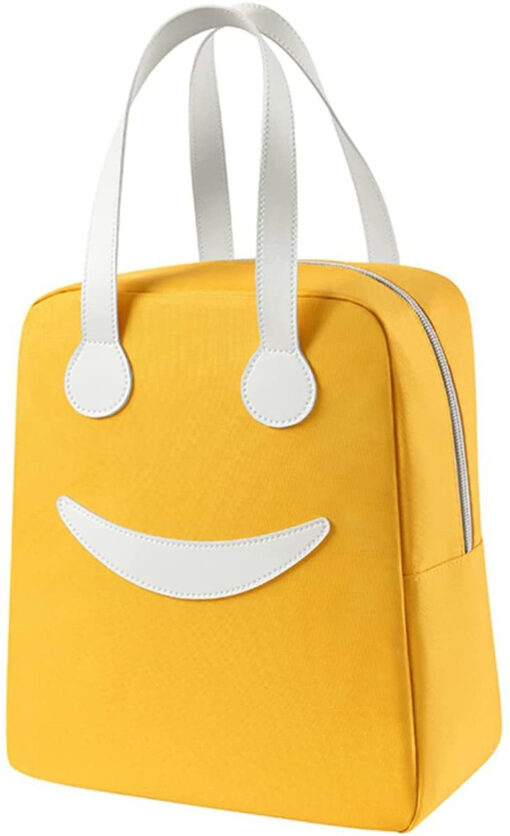 Insulated Lunch Bag for Men Women Kids Boy Girl, Smiley Design