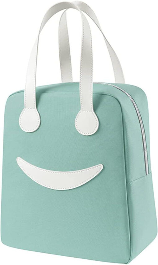 Insulated Lunch Bag for Men Women Kids Boy Girl, Smiley Design