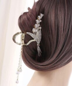 flower hair claw clip with tassel hair accessories for girls original imahfk2bgrvz9k4k