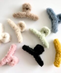 fluffy furr claw clip clutcher hair accessories multi color any5 original imahyastzn8bjpeg