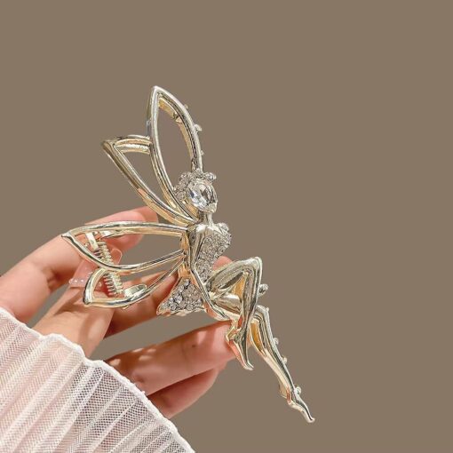 Party Wear Claw Clip Clutcher, Metal Rhinestone Bun Juda Clip Hair Accessories f