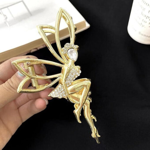 Party Wear Claw Clip Clutcher, Metal Rhinestone Bun Juda Clip Hair Accessories h